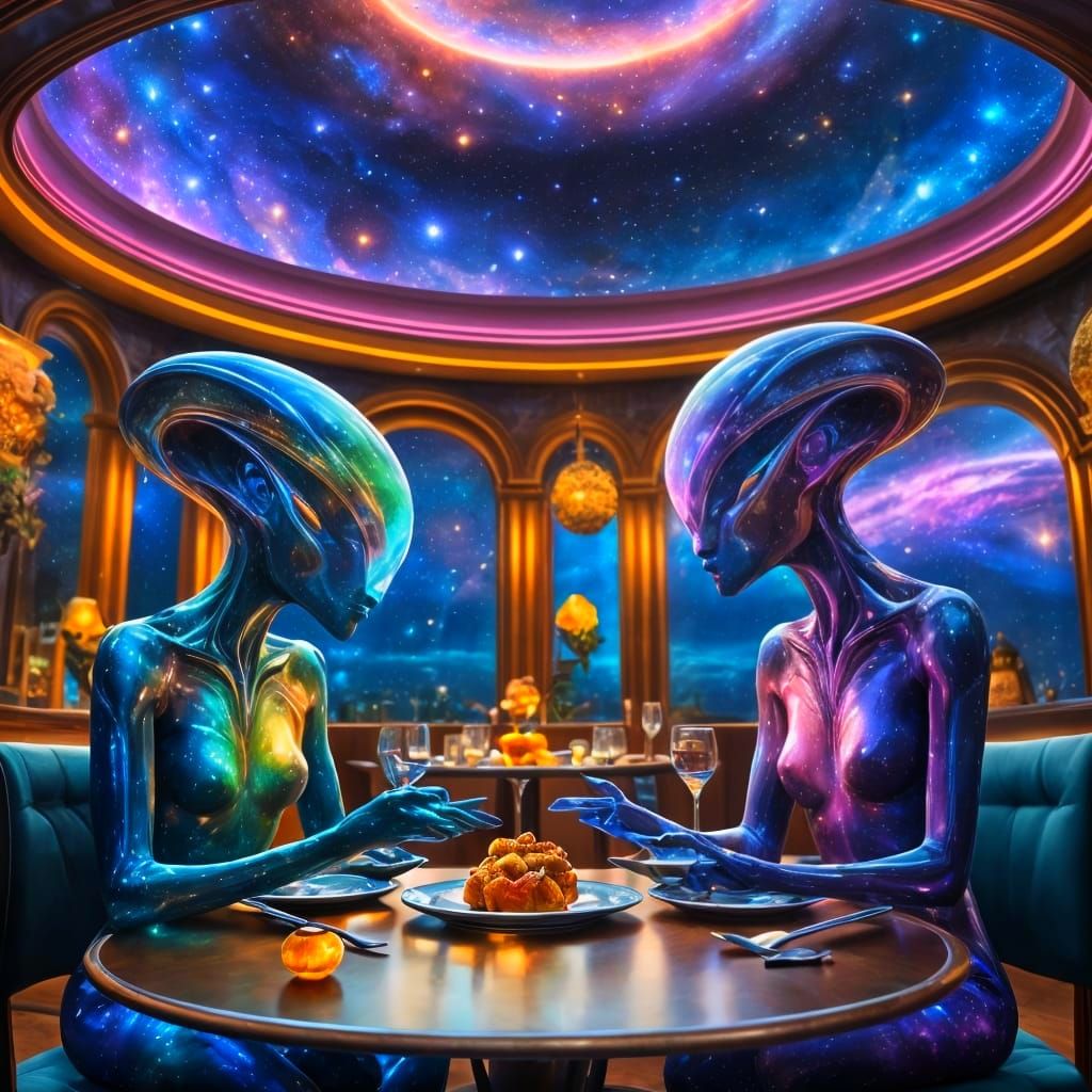 Aliens on a Date with a Cosmic View