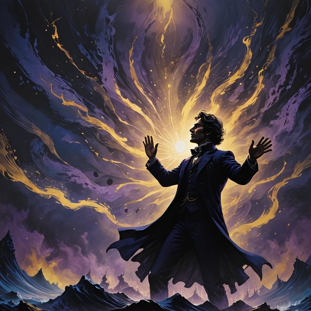 Shadow Conductor's Dark Fantasy Symphony in Style of Mucha