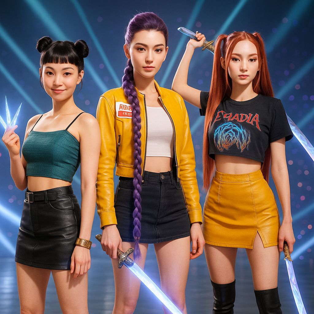 K-Pop Stars as Demon Hunters on Stage