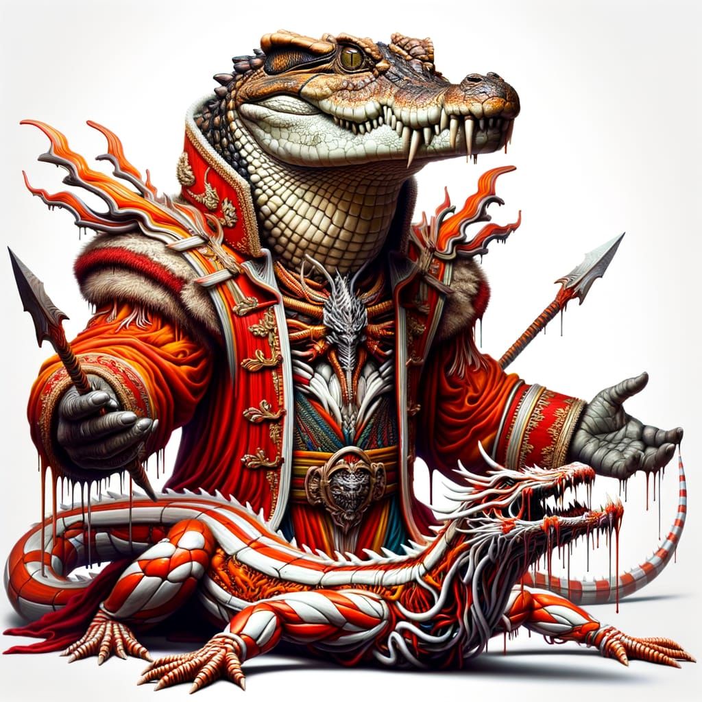 Crocodile-Badger Emperor with Metal Dragon
