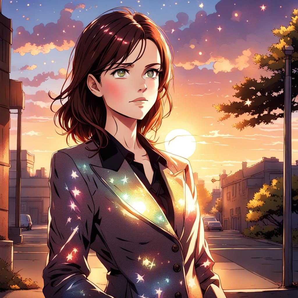 Temperance Brennan in Pixar-Anime Style