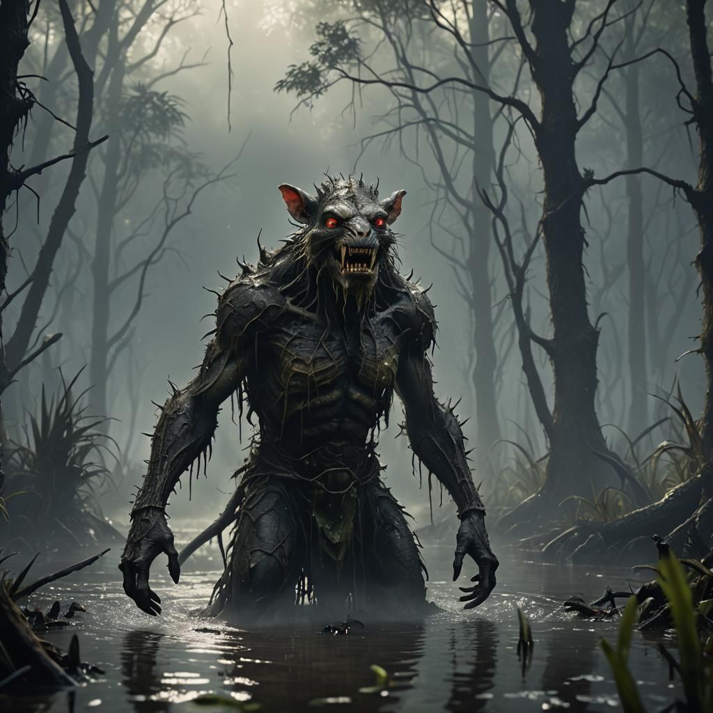 Corrupted Ratlike Creature in Steamy Swamp
