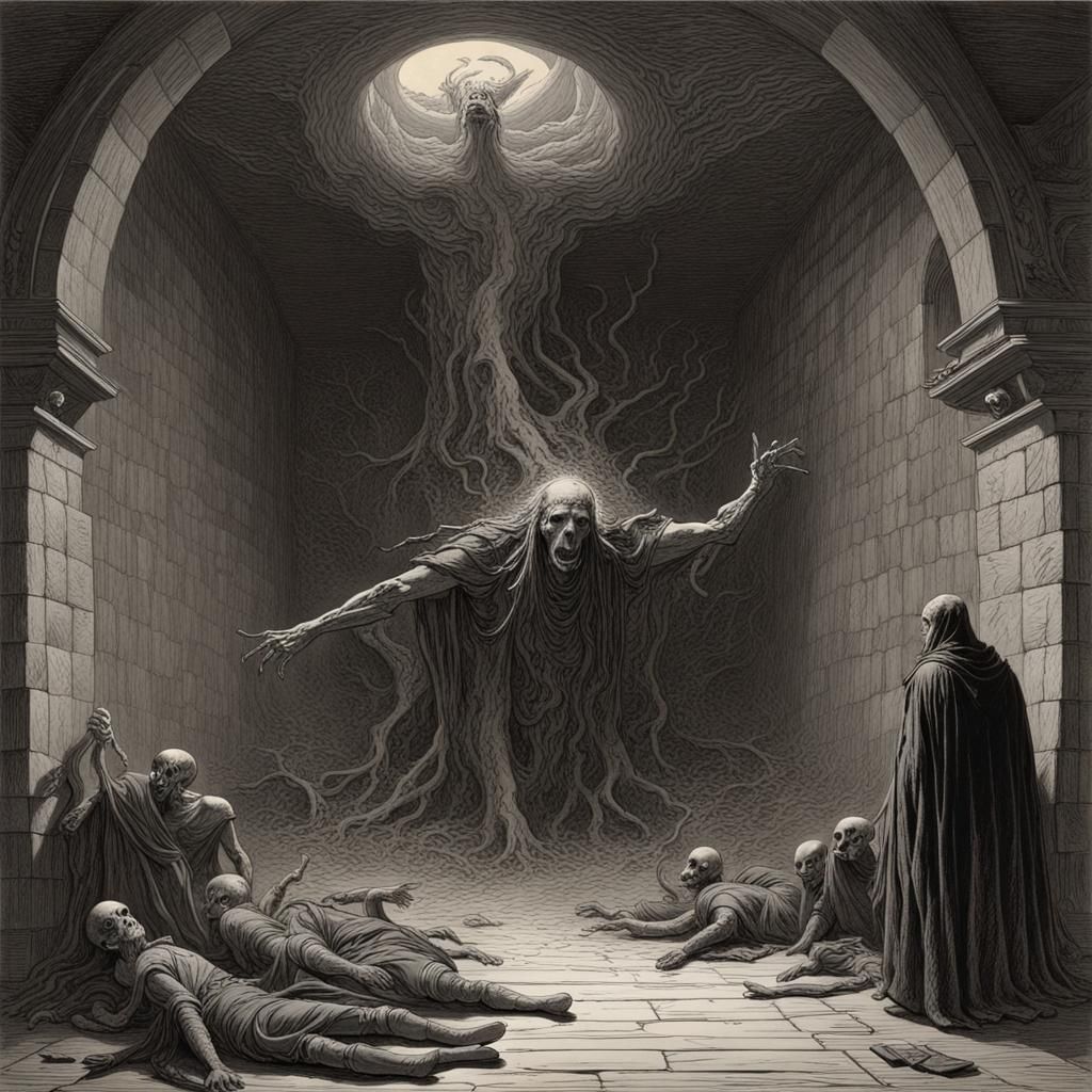 Horror Scene in Style of Gustave Doré
