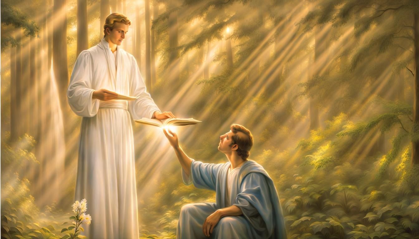 Moroni Delivers Golden Scriptures to Joseph Smith
