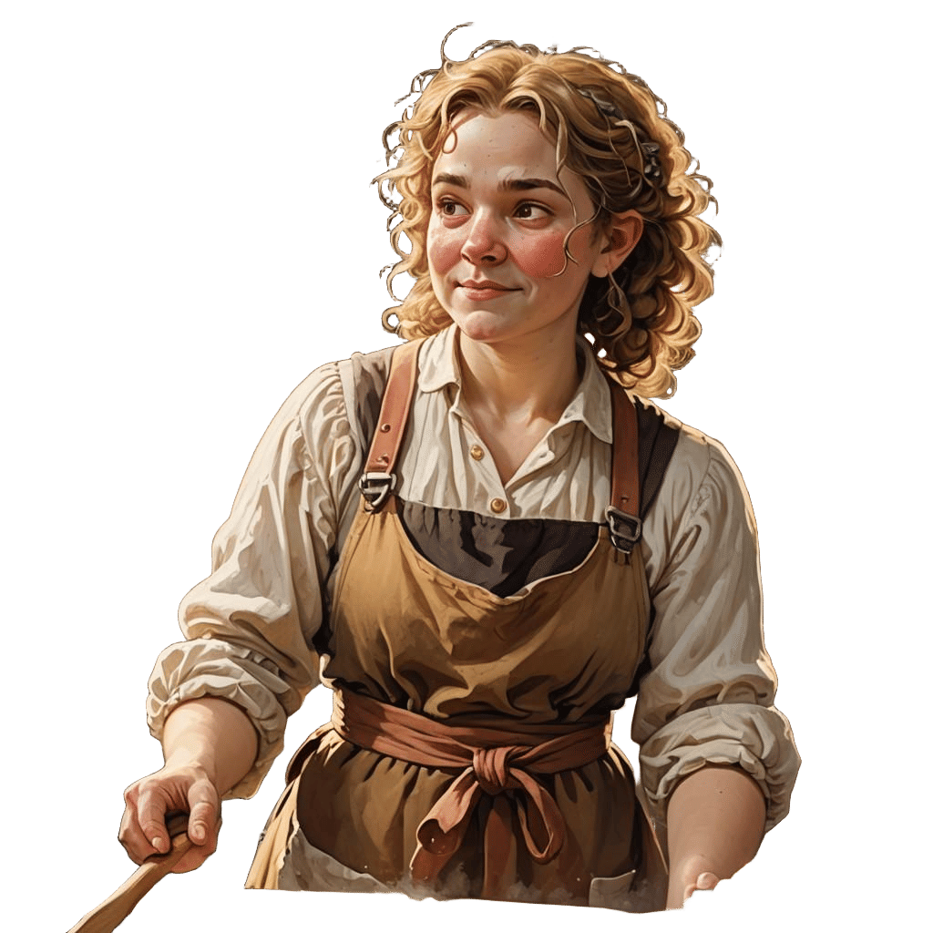 Cheerful Halfling Cook Portrait