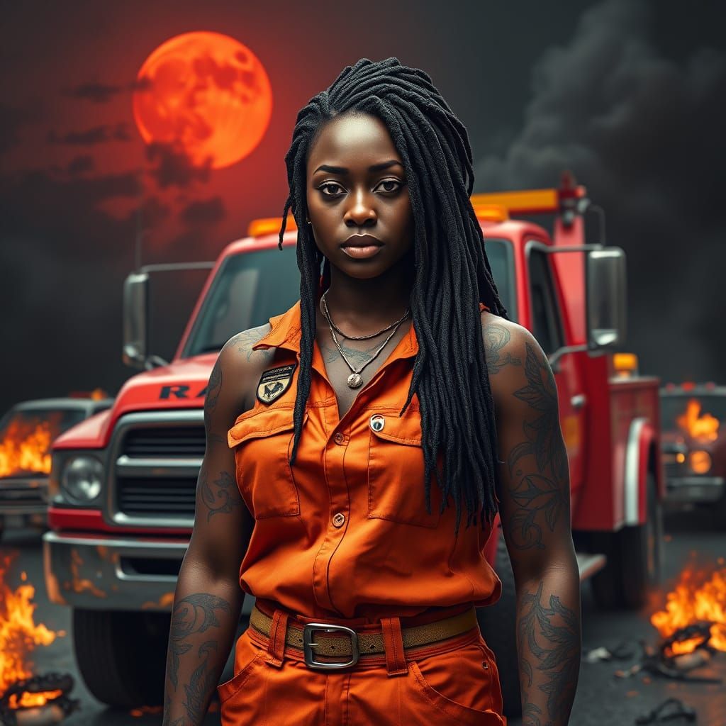 Confident African Warrior in Hyper-Realistic Style