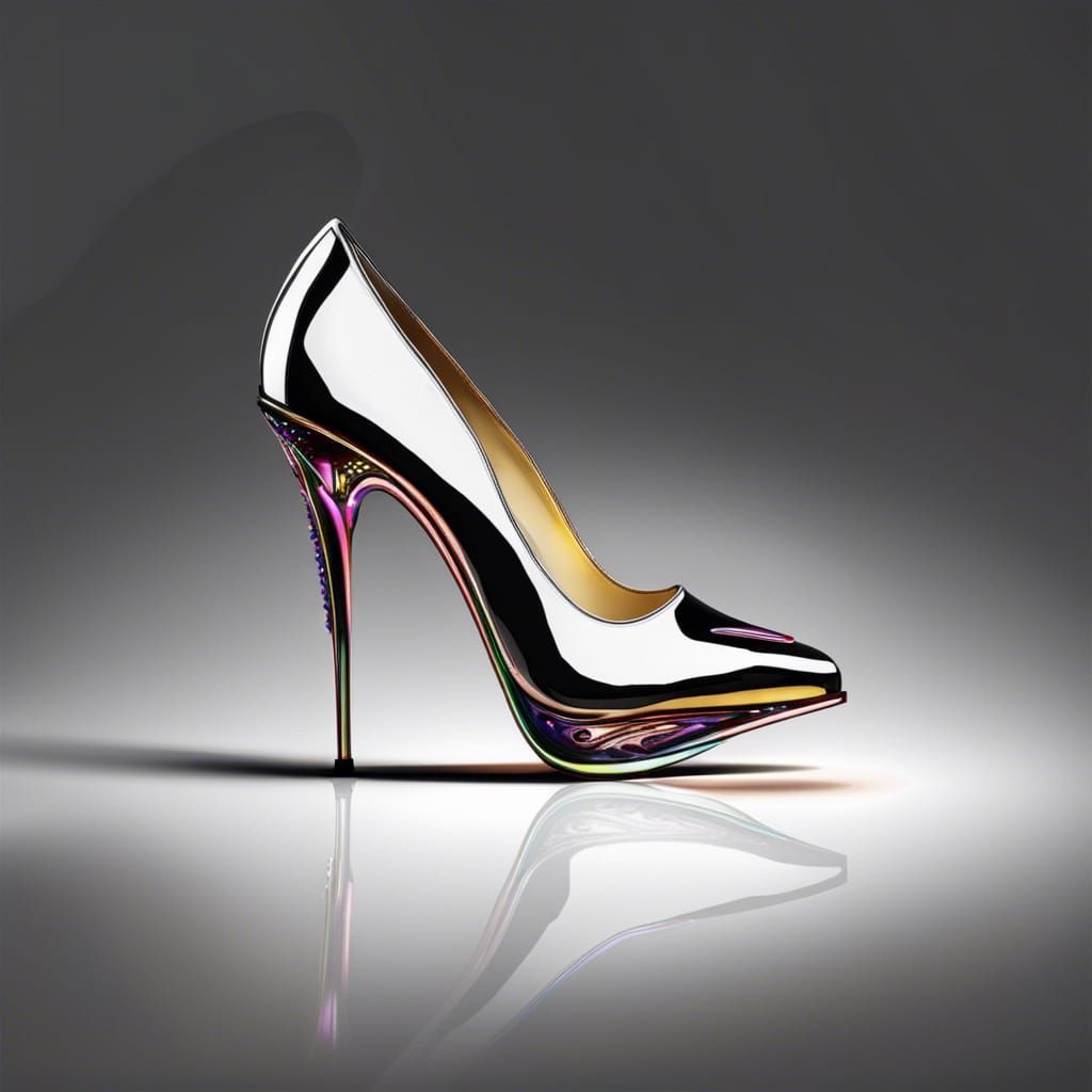 Elegance: high heels in Gold with 19cm heel