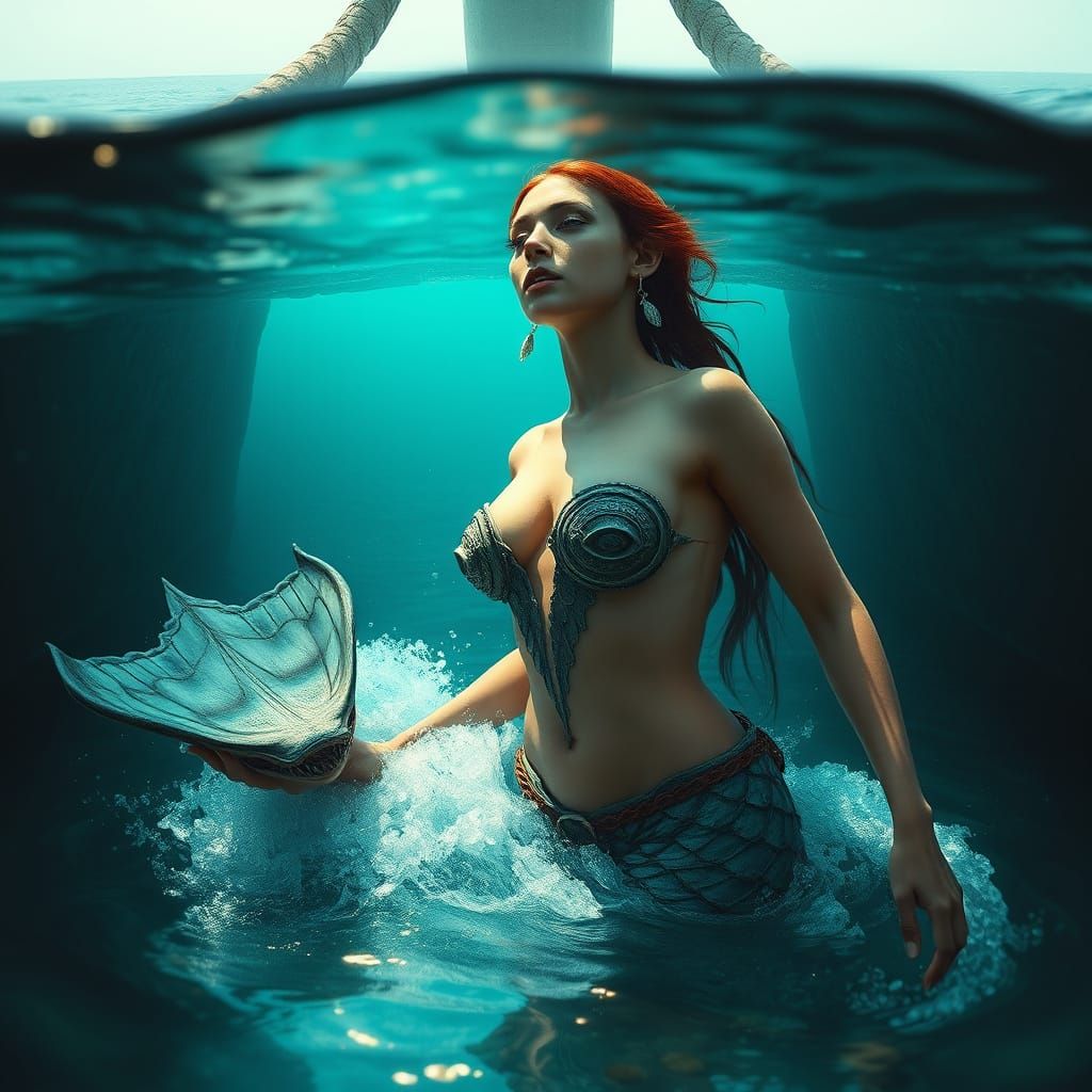 Merfolk Historian Emerges from the Sea