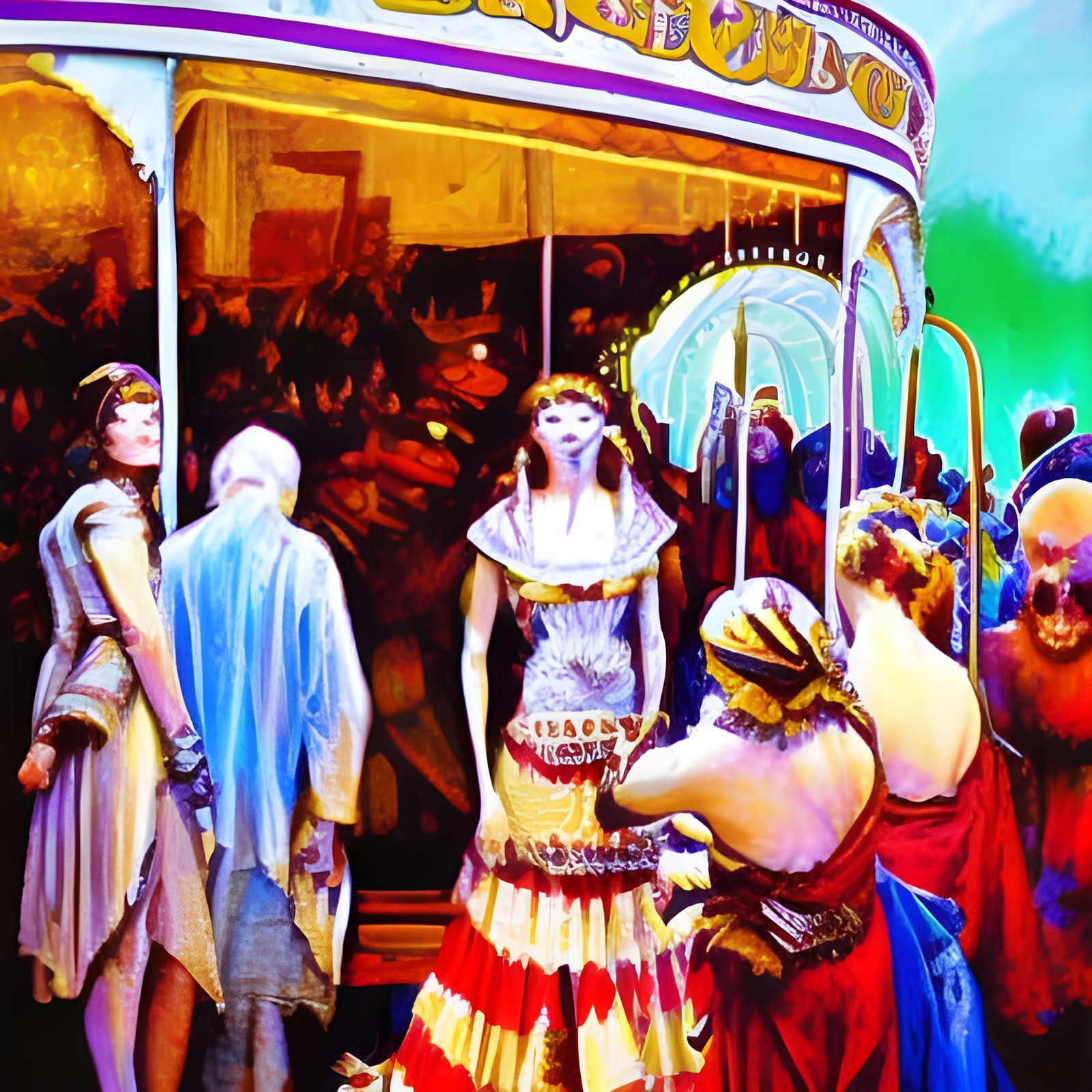 Carnies looking at the Butter Queen