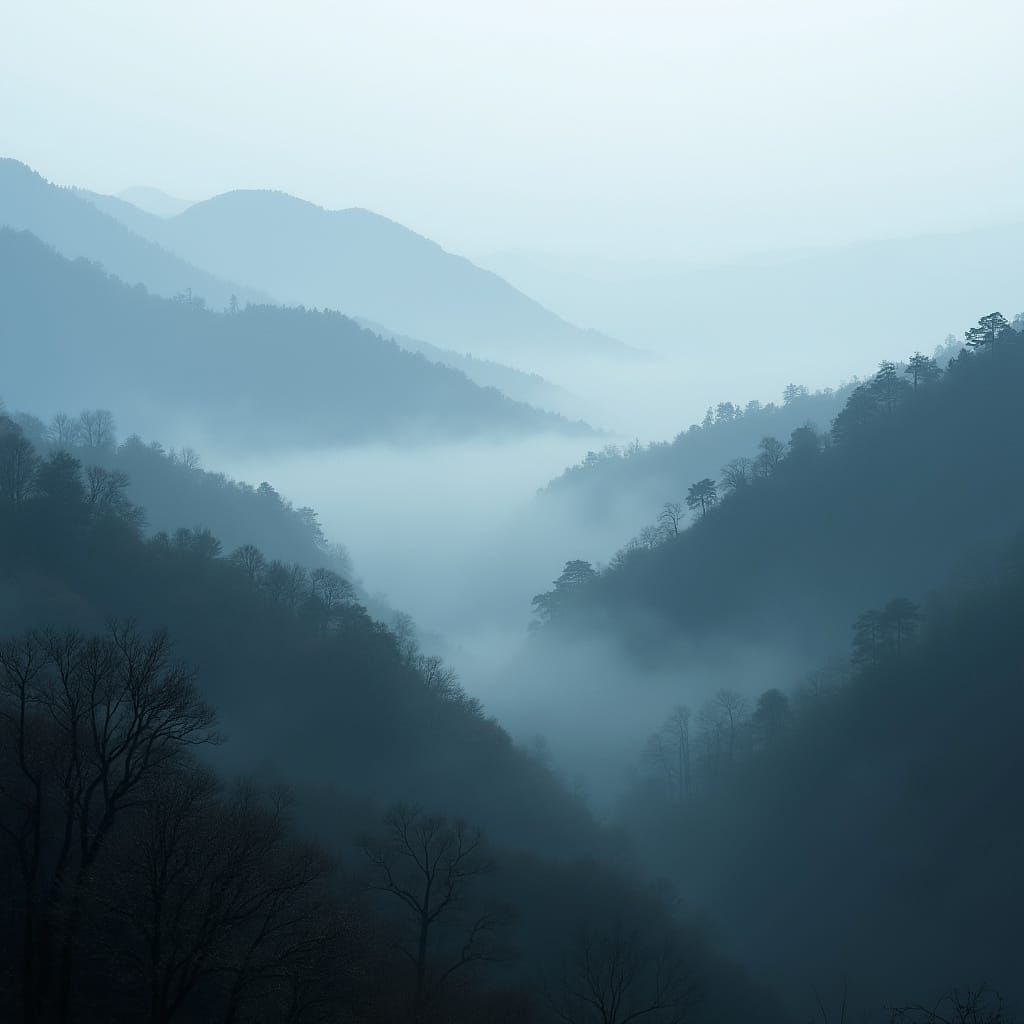 Misty Mountain Landscape