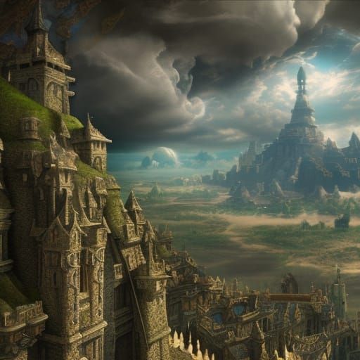 Epic Hyrule Landscape in Digital Matte Painting