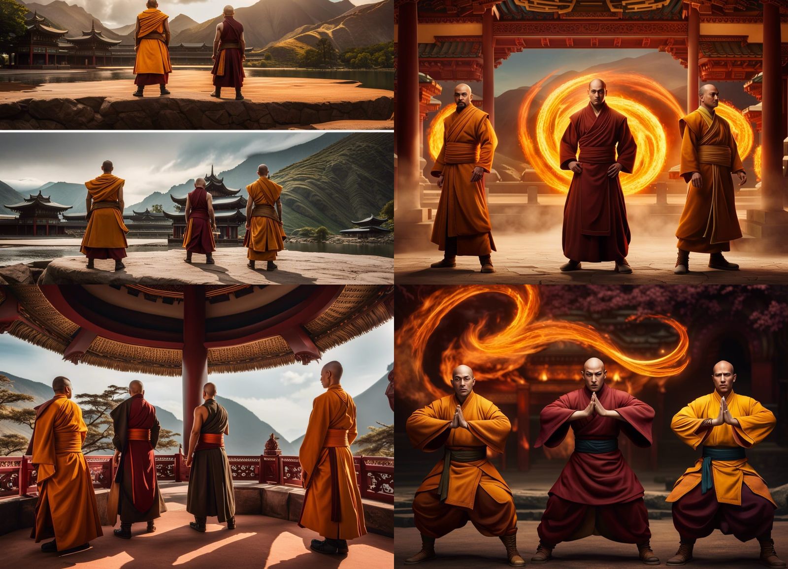 Elemental Monks in Perfect Harmony