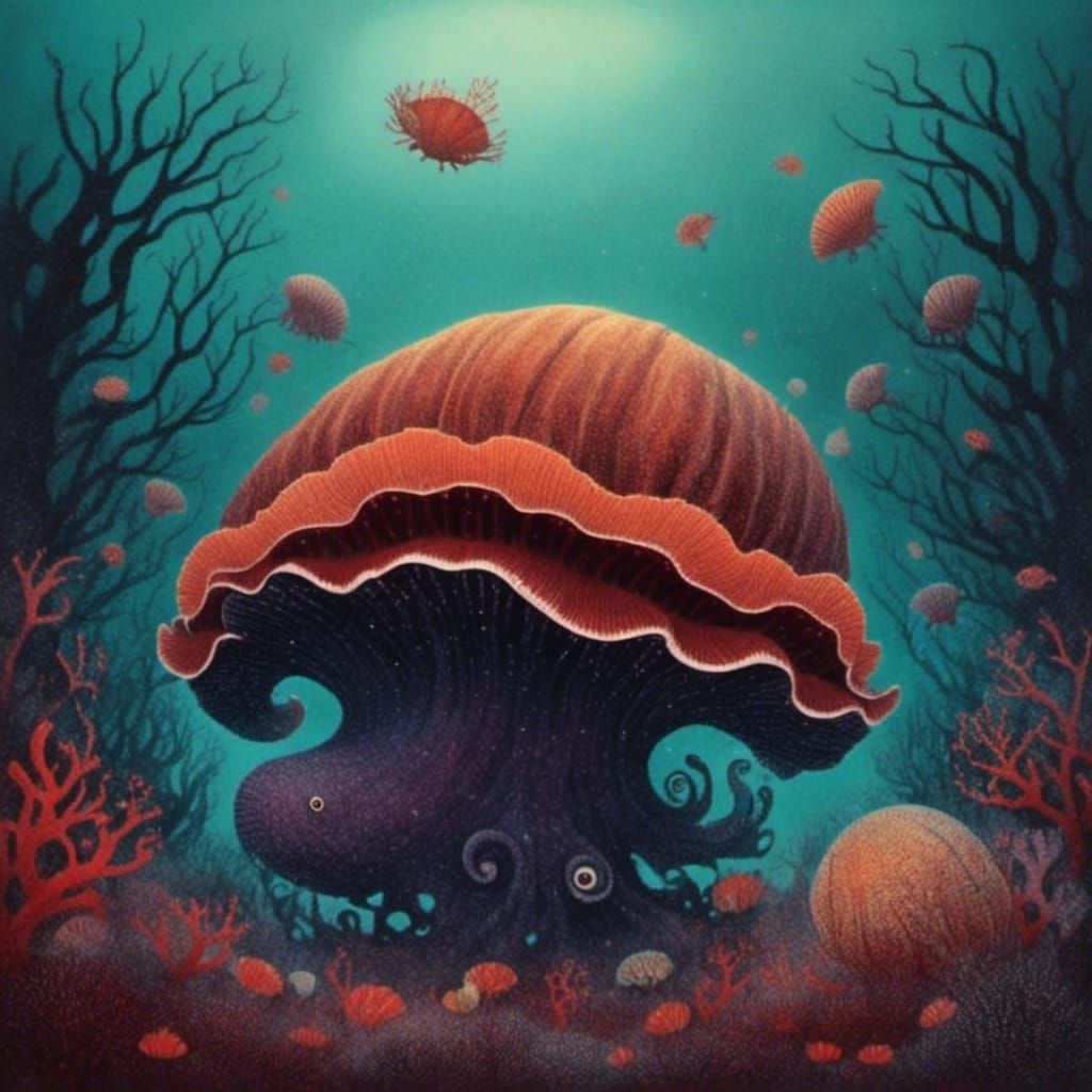 Giant Clam AI Generated Image