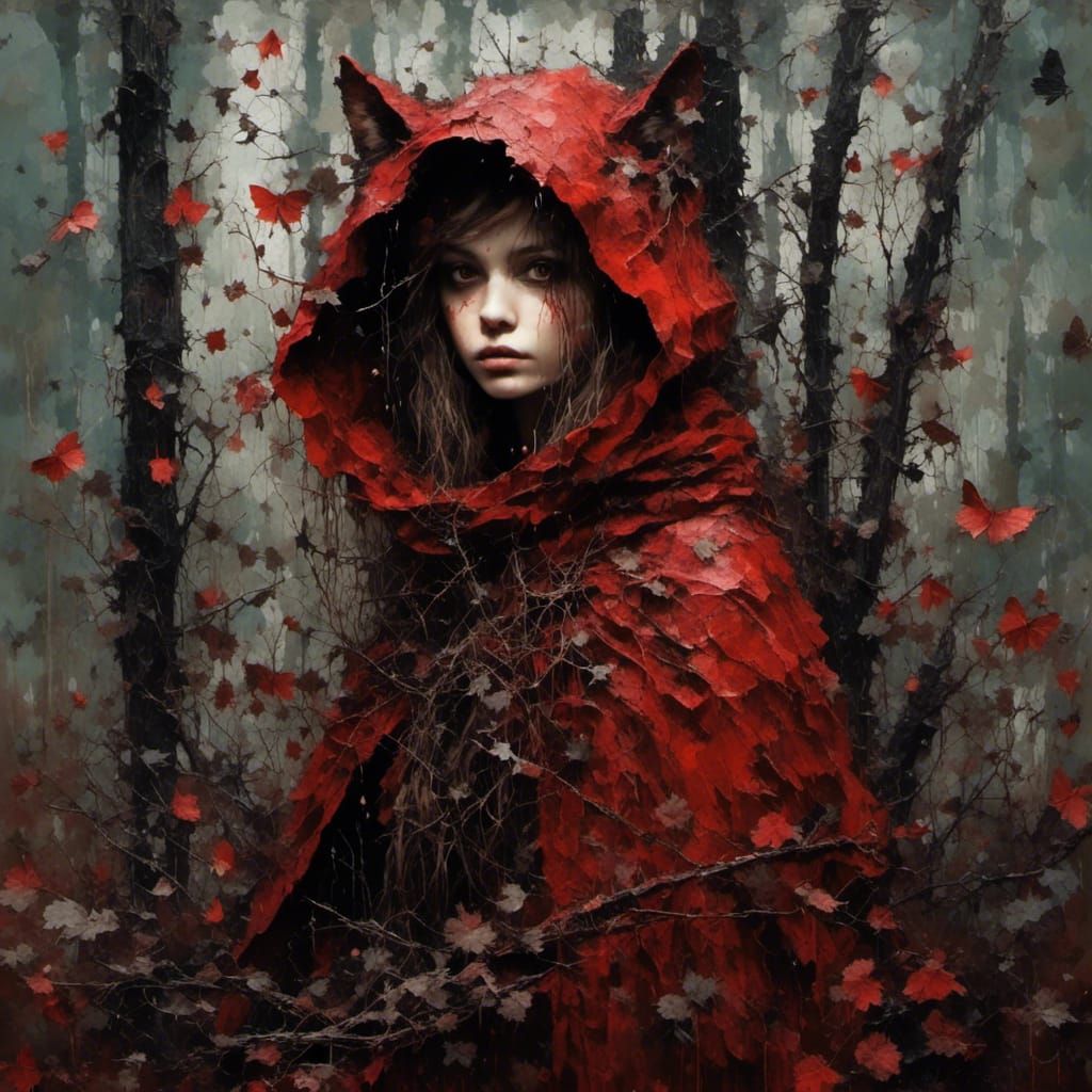 Little Red Riding Hood Double Exposure Speedpaint