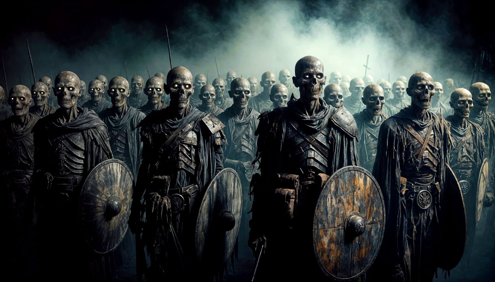 Battalion of Undead Soldiers in Dark Phalanx