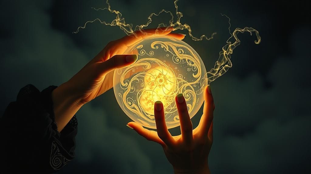 Eldritch Crystal Ball in Surrealist Style