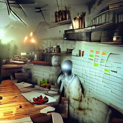 Desolate Restaurant Kitchen in Photorealistic Style