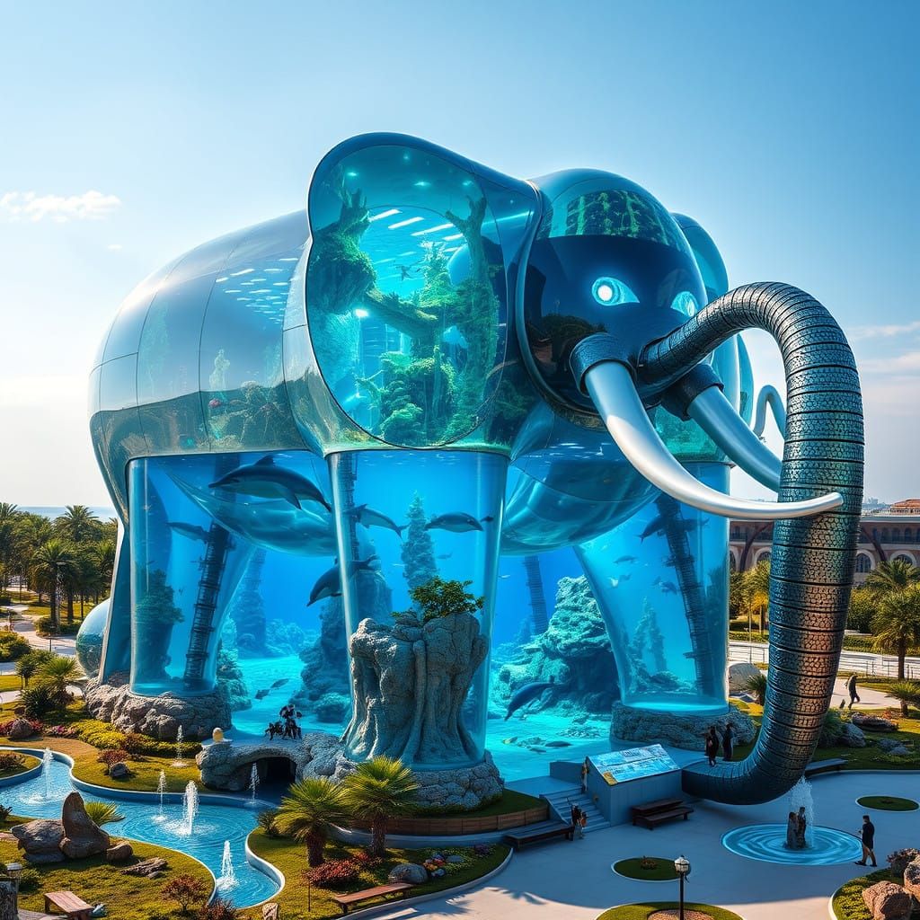 Aquatic Elephant Aquarium Marvel
