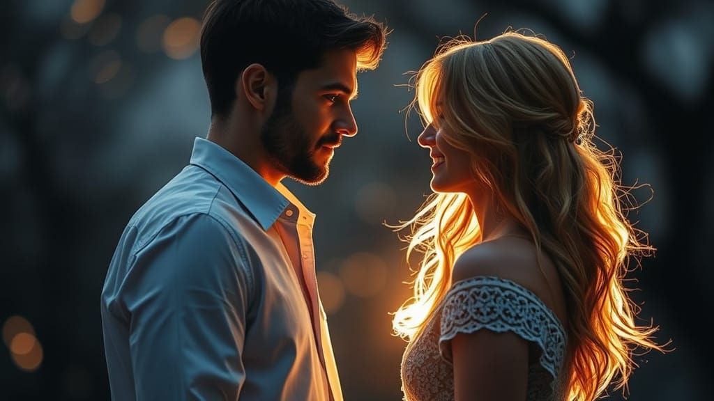 Enchanted by Her Loveliness, He Watches Her with Unquenchabl...