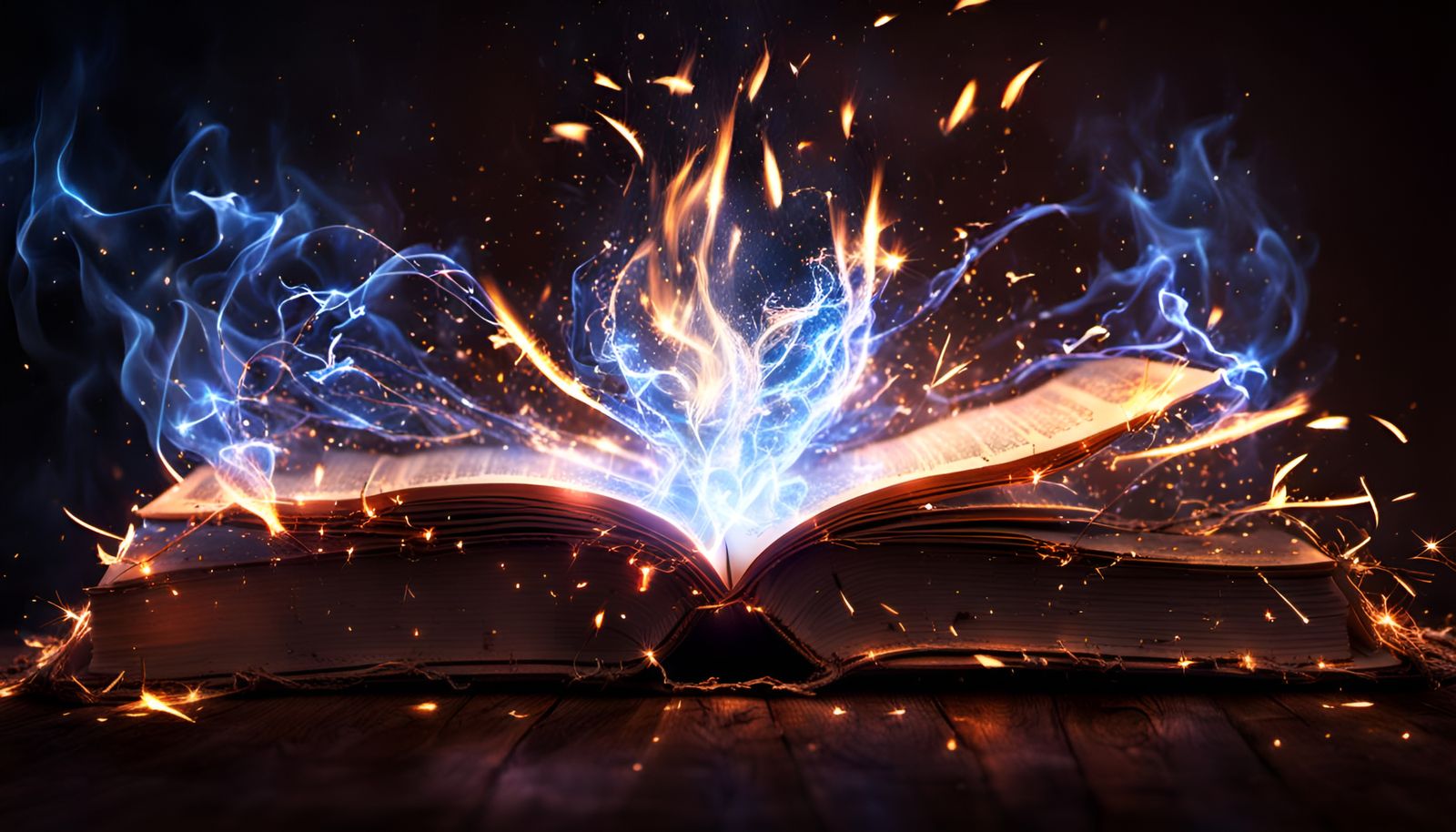 Magical Book Unleashes Sparks and Flames