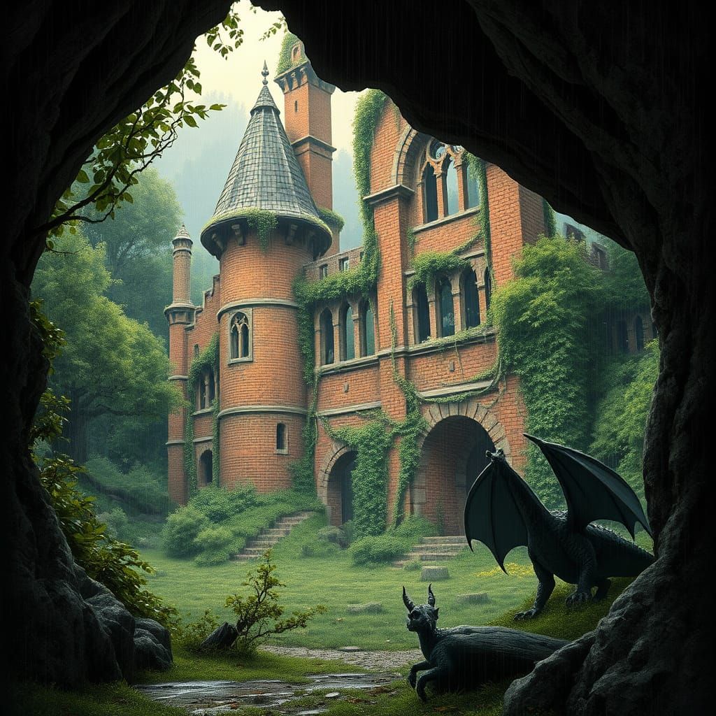 Ancient, Ruined Castle Hides in Dense Jungle Foliage