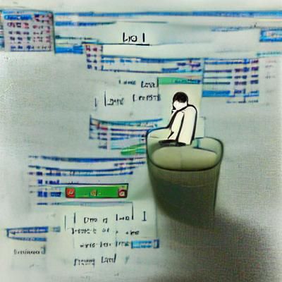 Lonely Coder Working Late at Night