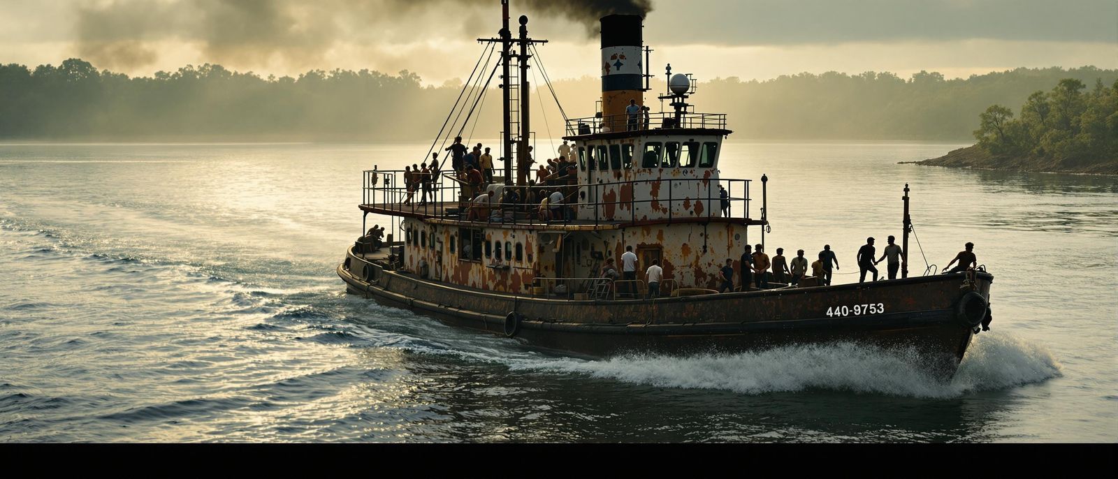 Vintage Steam Tugboat Sails Amazon River