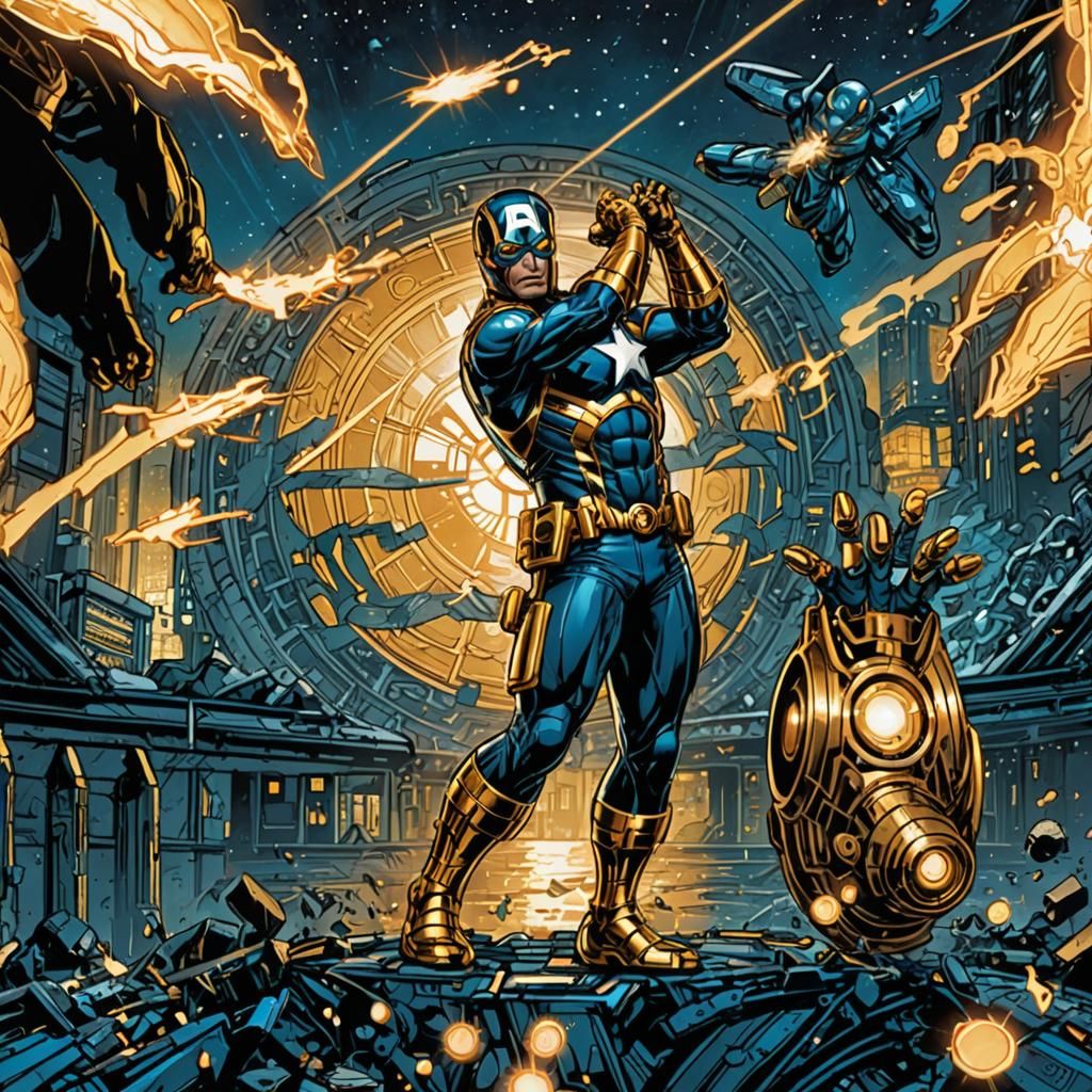 Dynamic Comic Book Art Inspired by Marvel