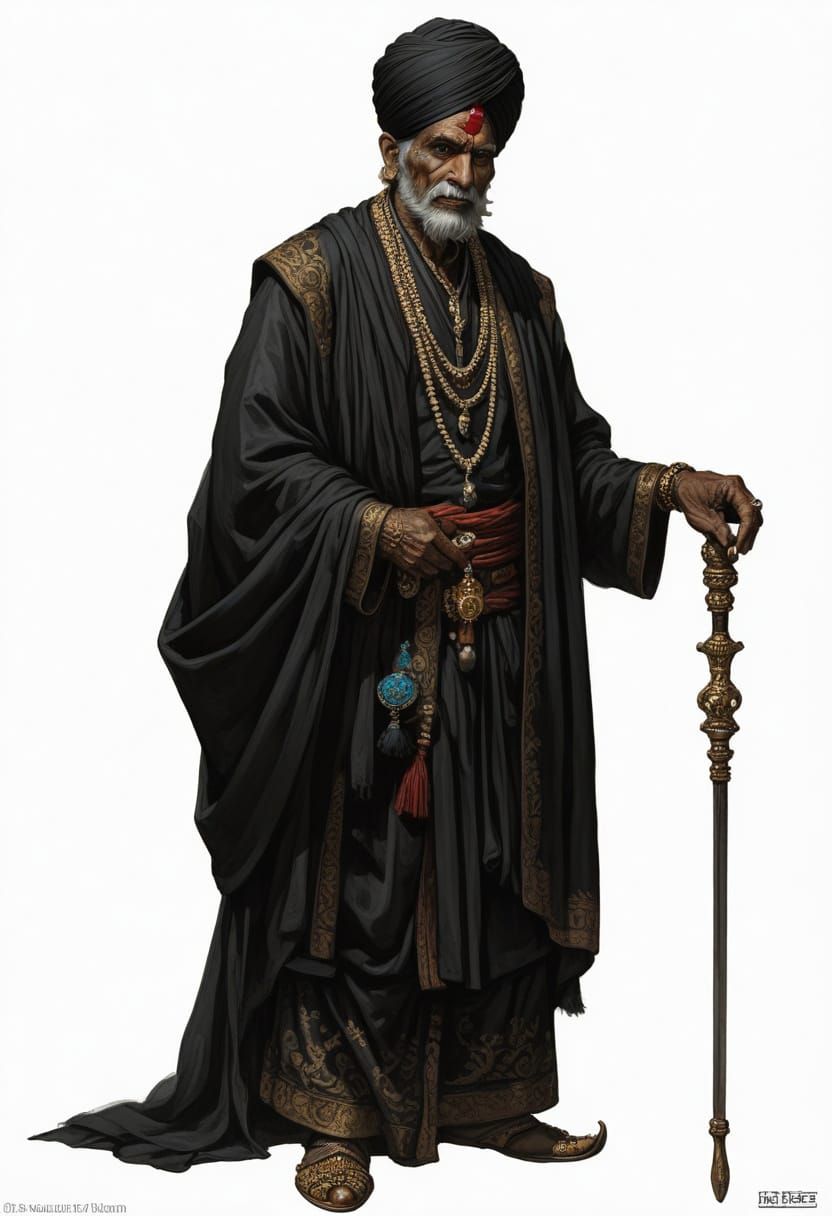 17th Century Hindu Aristocrat Illustration