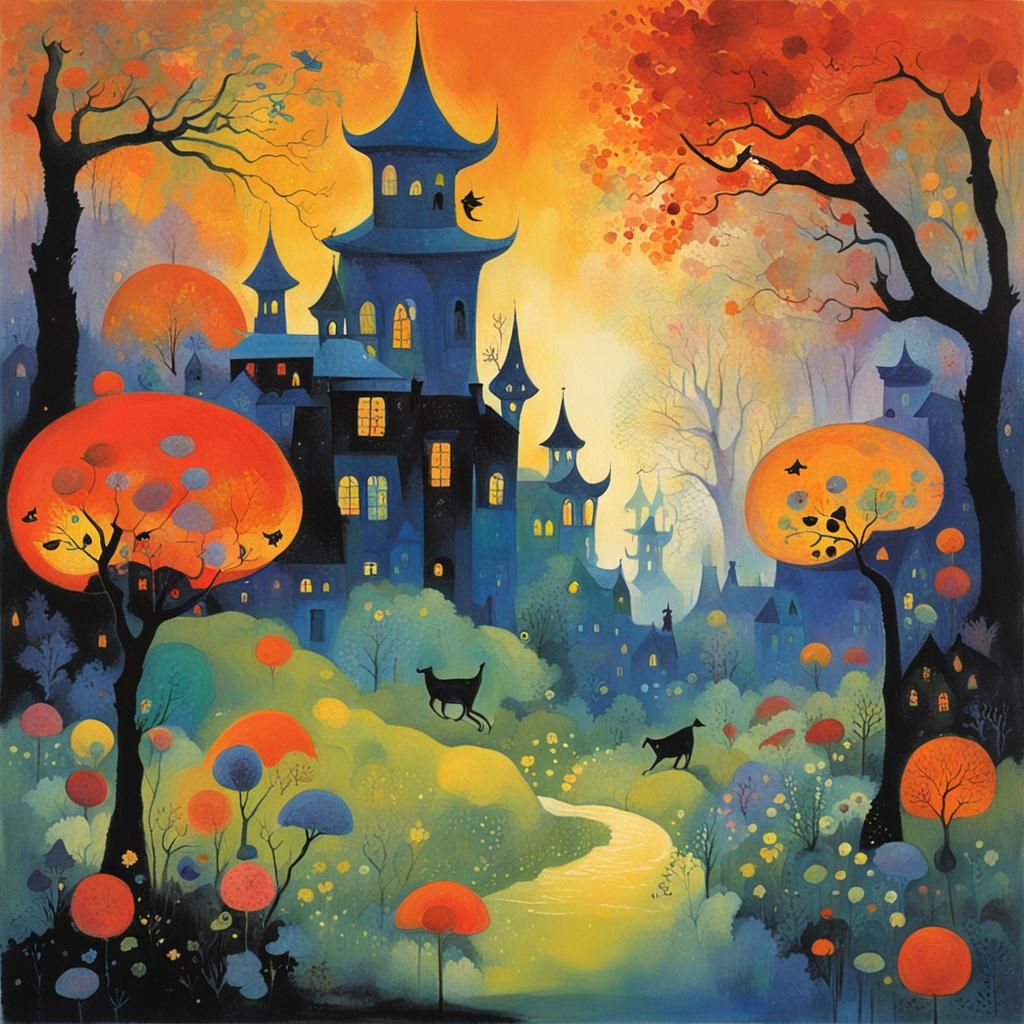 Surreal Cityscape Inspired by Lehr and Wachtmeister