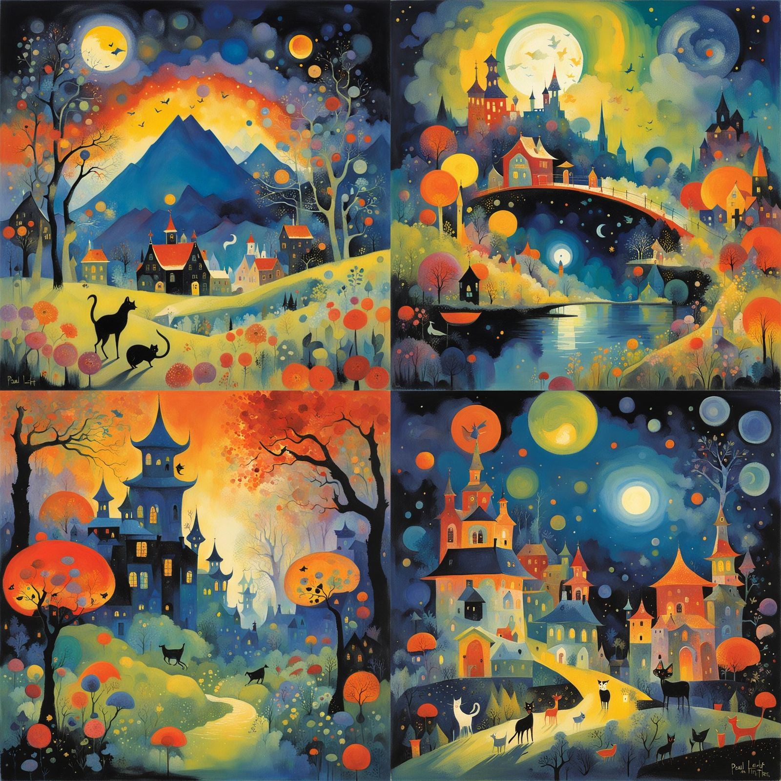 Retro Sci-Fi Landscape in 70s Style