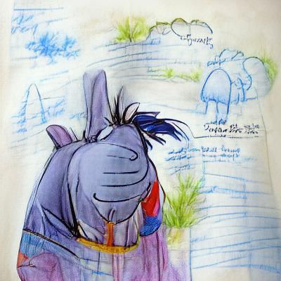 Eeyore Storybook Illustration