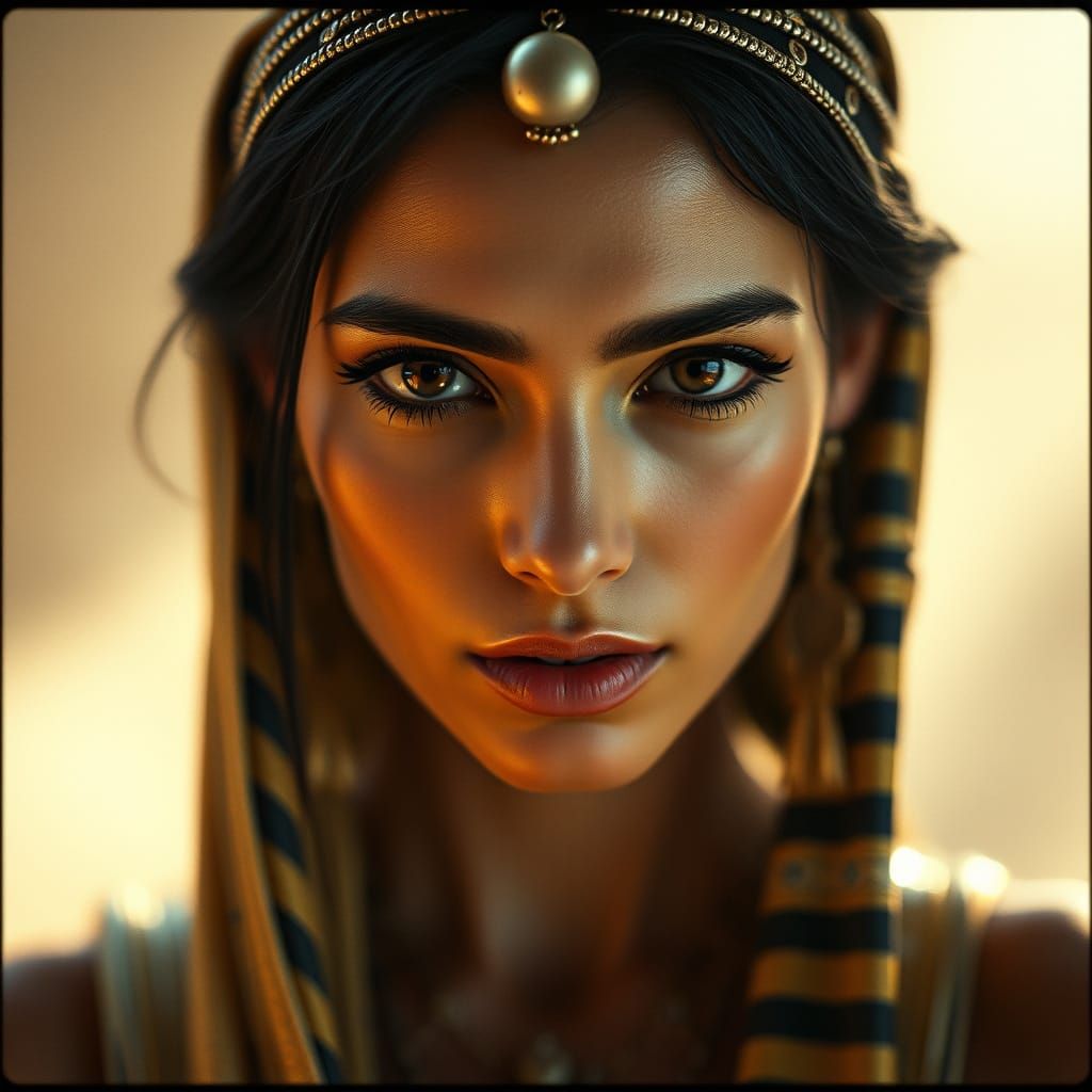Timeless Elegance of Ancient Egyptian Beauty, Captivating Po...