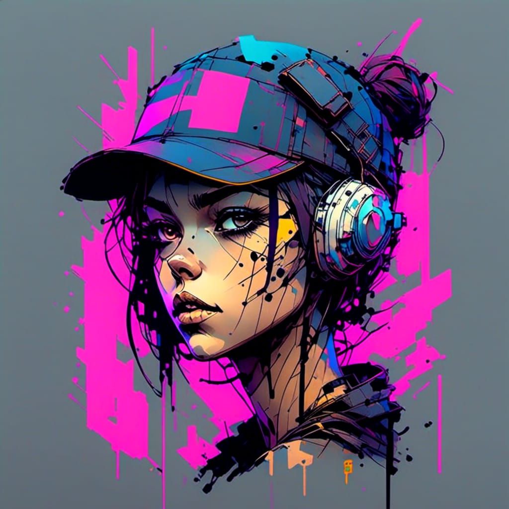 Gothic Cyborg Portrait in Photorealistic Style