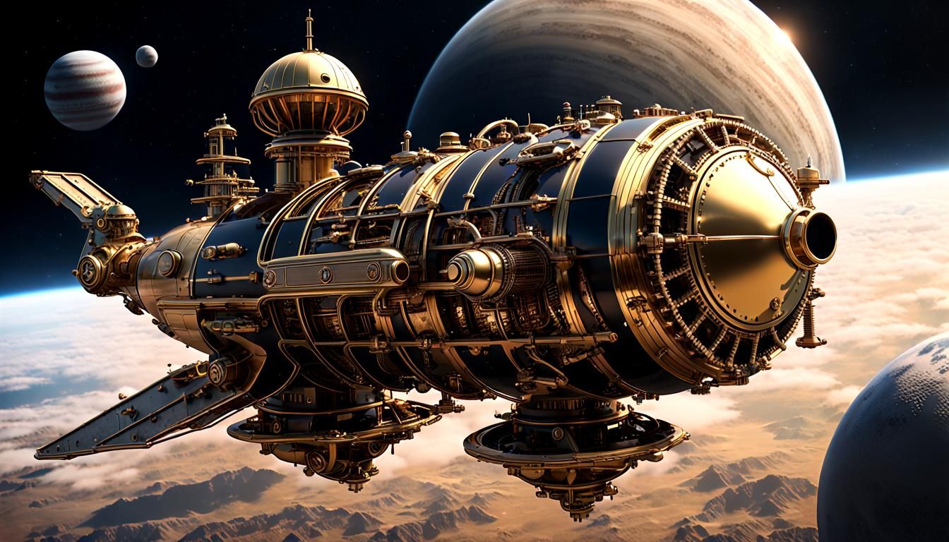 Steam-powered Lamborghini Spaceship