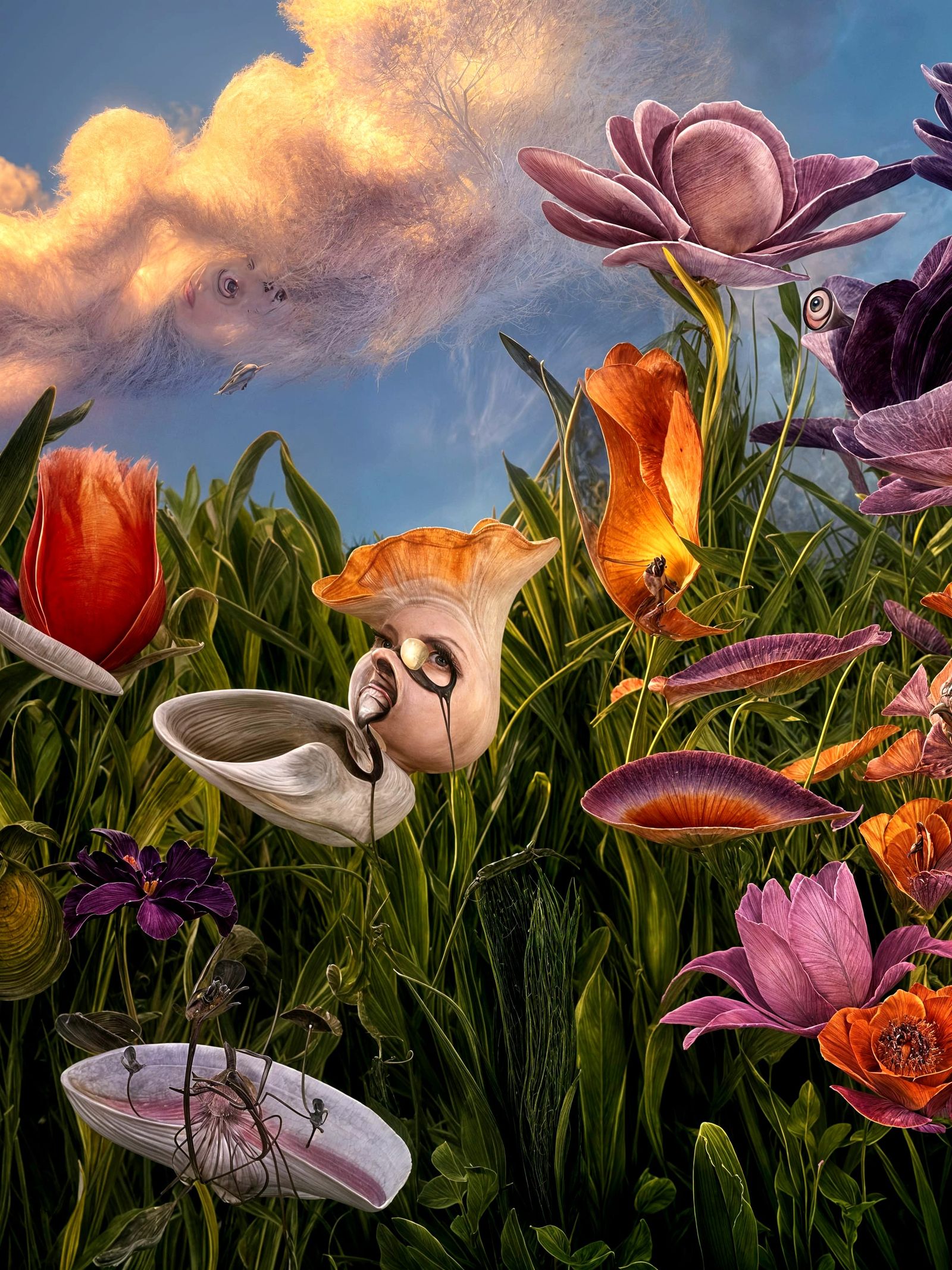 Abstract Opera Singers in a Fantastical Landscape