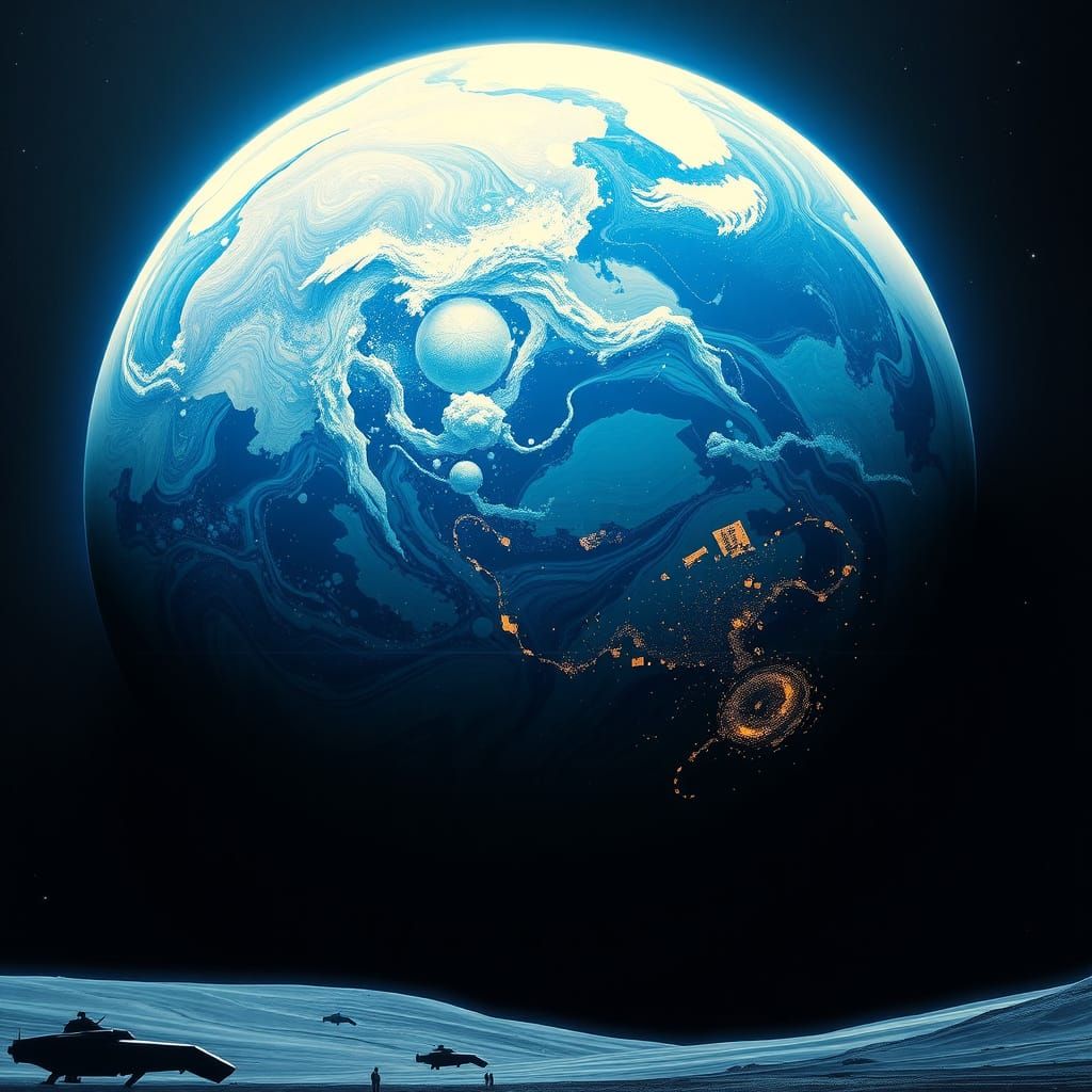 Earth as Seen by Alien Scout Ship