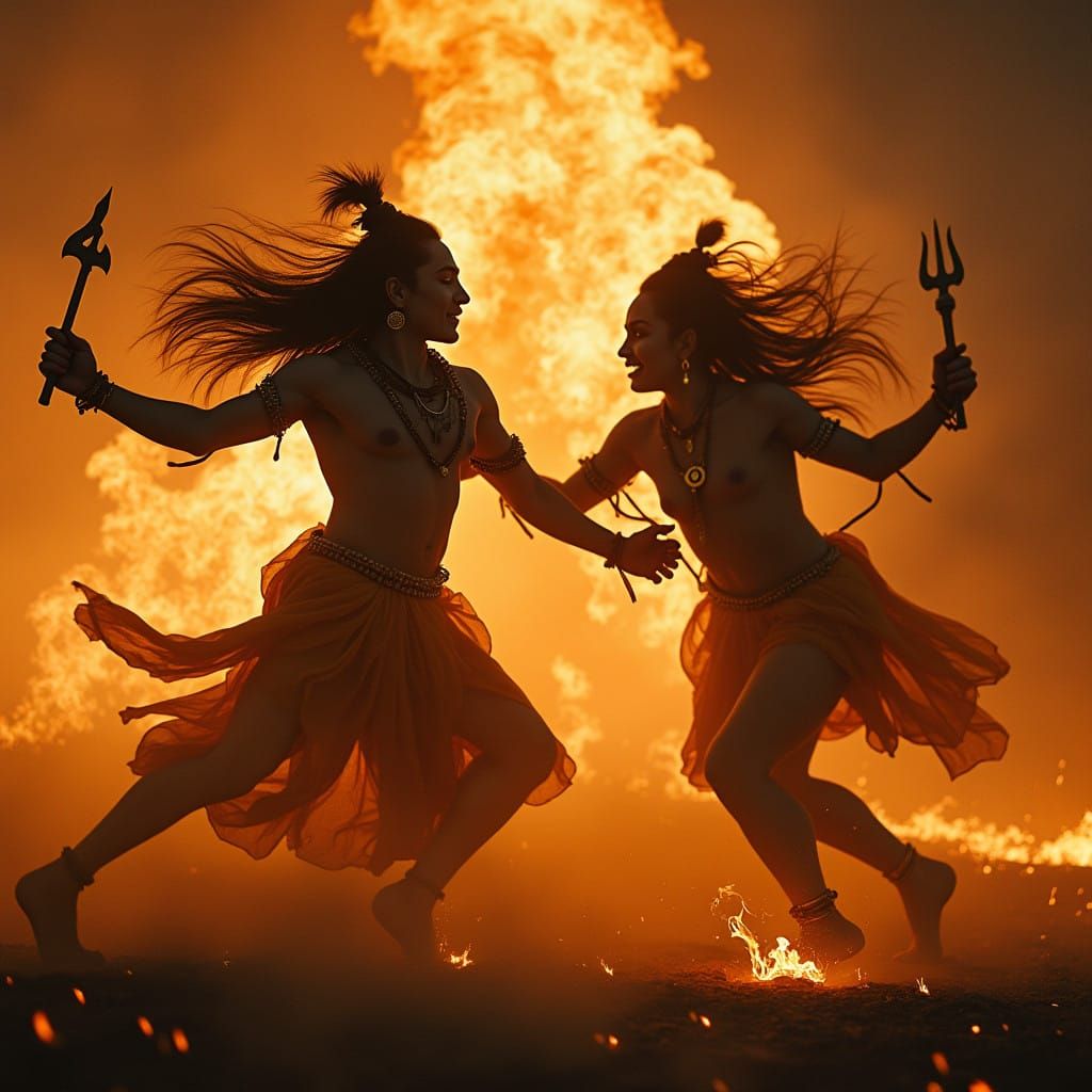 Lord Shiva and Mhakali in Epic Tandav Dance