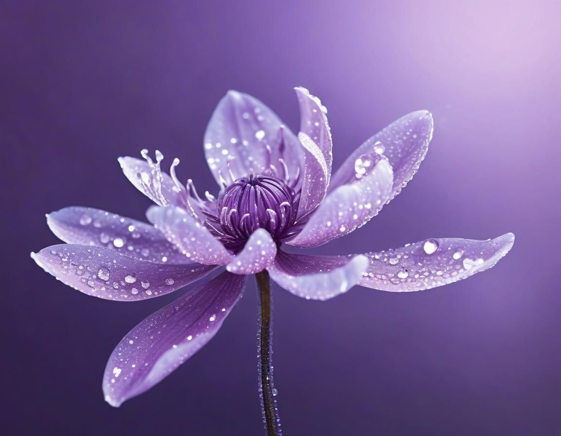 Ethereal Floral Art in Mystery Mauve