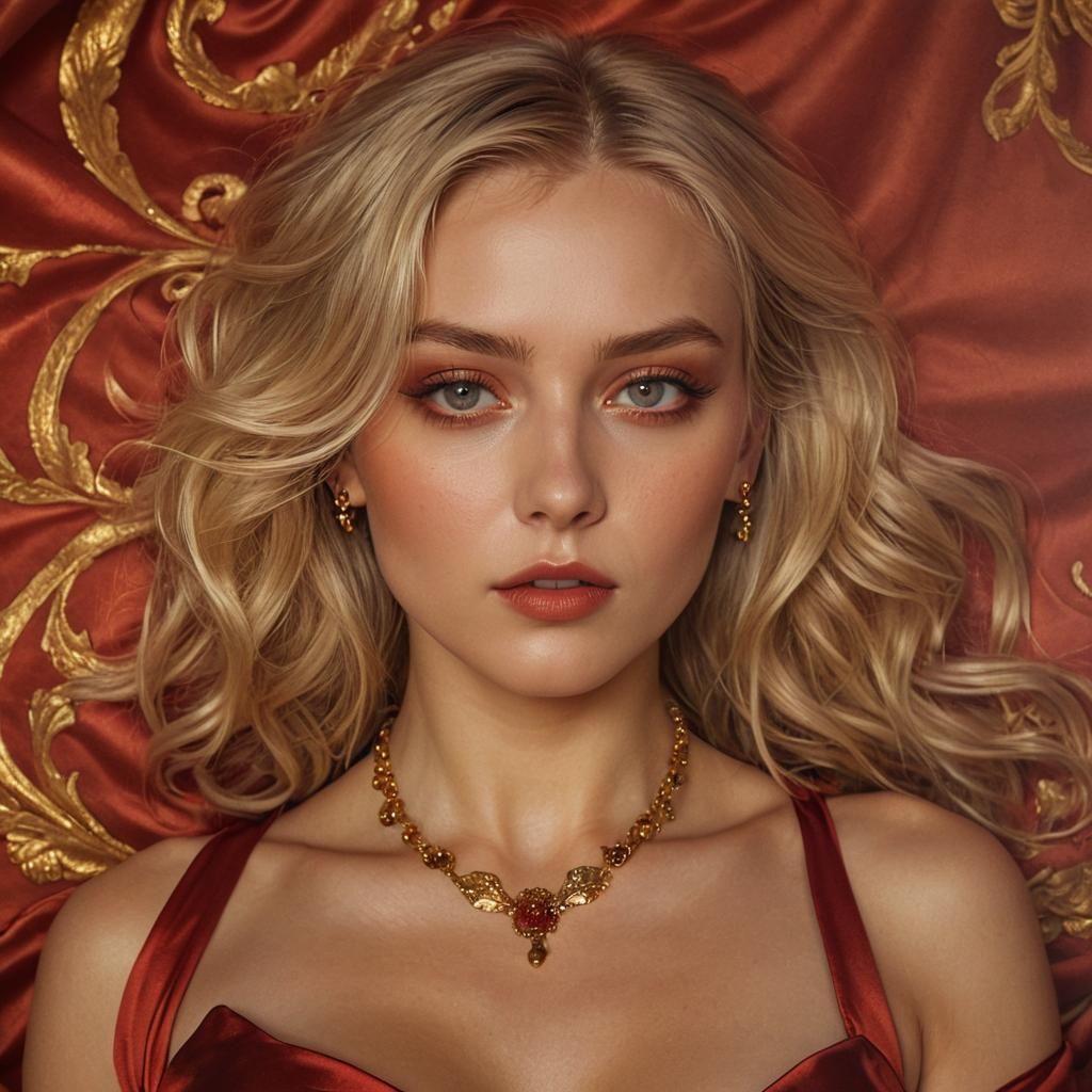 Elegant Femme Fatale in Art Deco Style