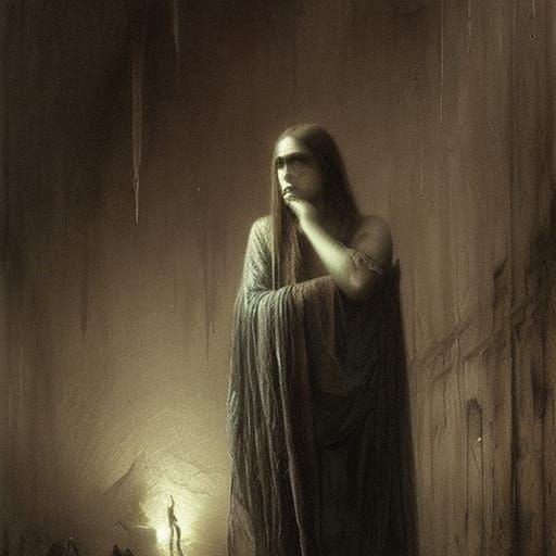 Blood Tears: A Gothic Horror Illustration