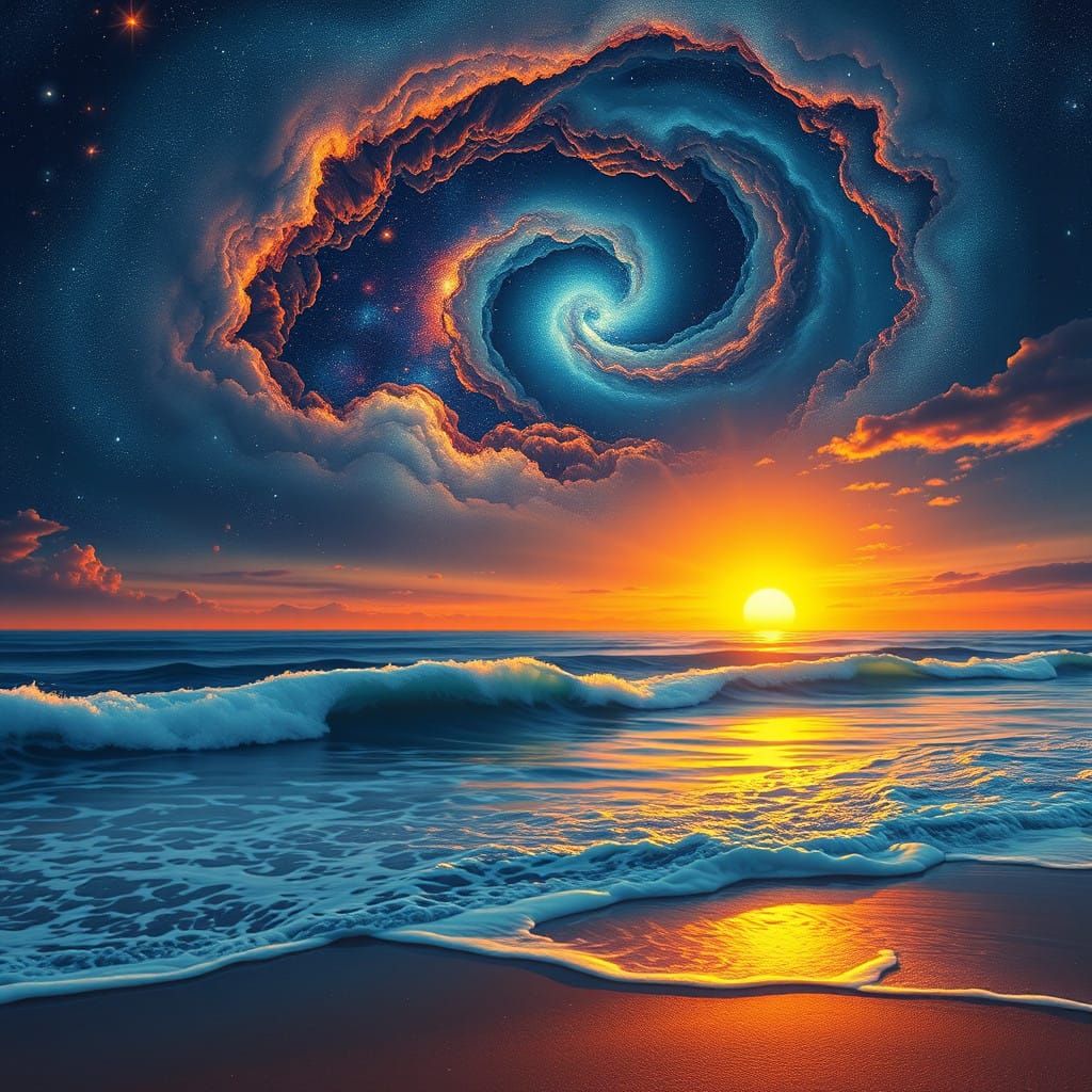 Galactic Ocean Sunset
