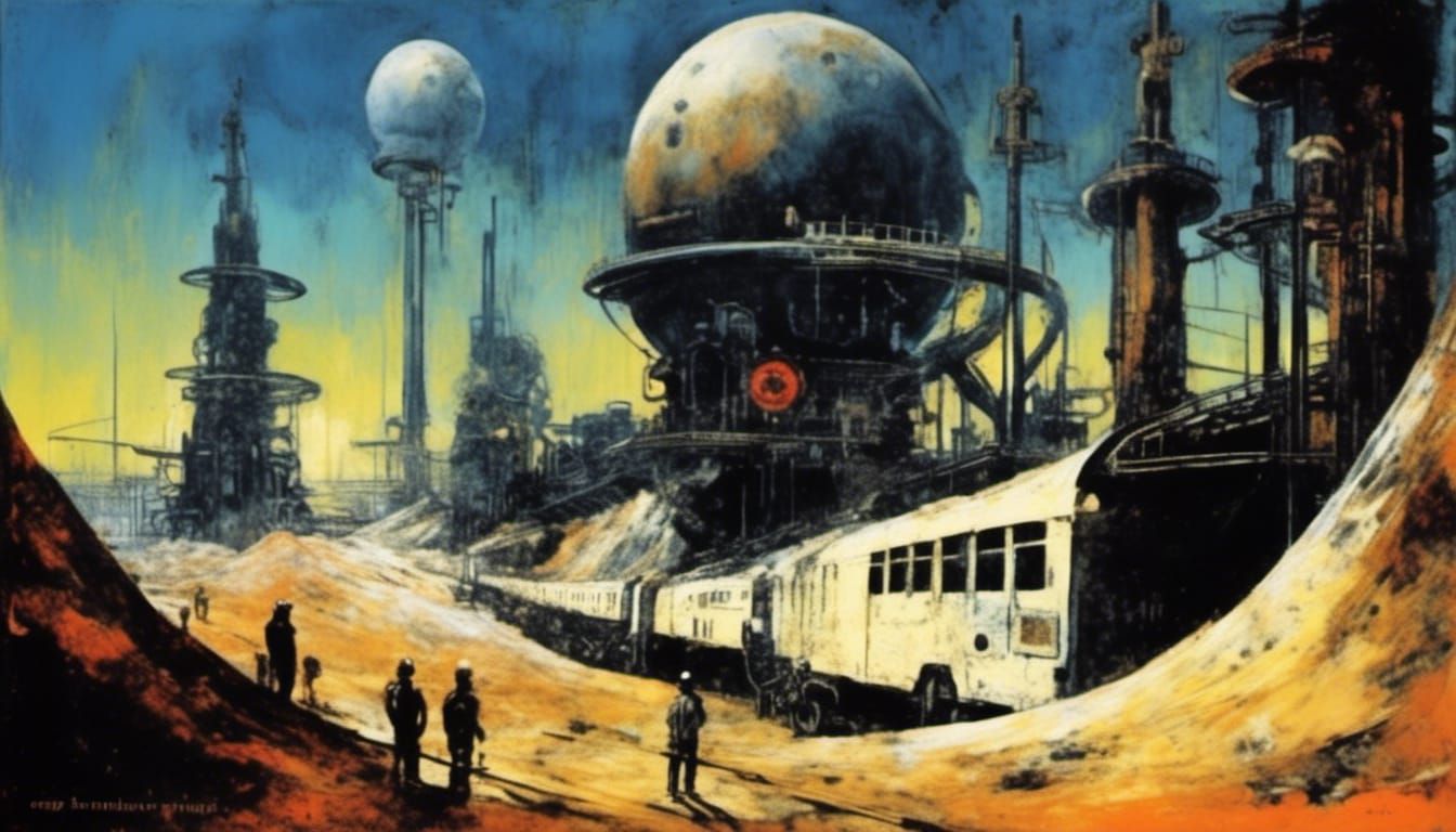 Grotesque Flesh Abomination in Expressionist Oil Painting