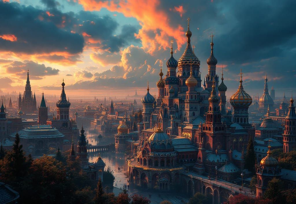 Fantastic Tartarian Capital City Concept Art