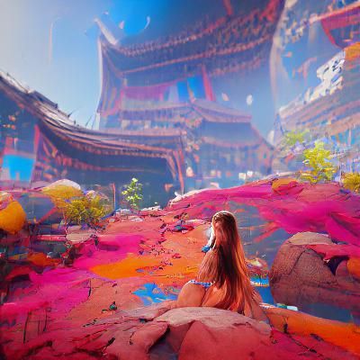 Ravishing Girl on Earth: Detailed Matte Painting