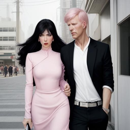 Multitasking Woman in Pink and Magenta Style