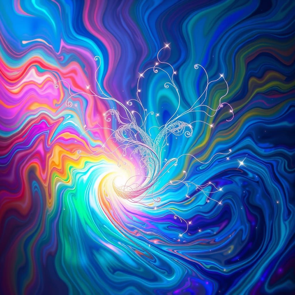 Rainbow Entity Emerges in Vibrant, Ethereal Form