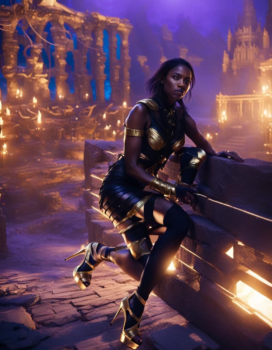 Woman in Gladiator Heels: Fantasy Concept Art