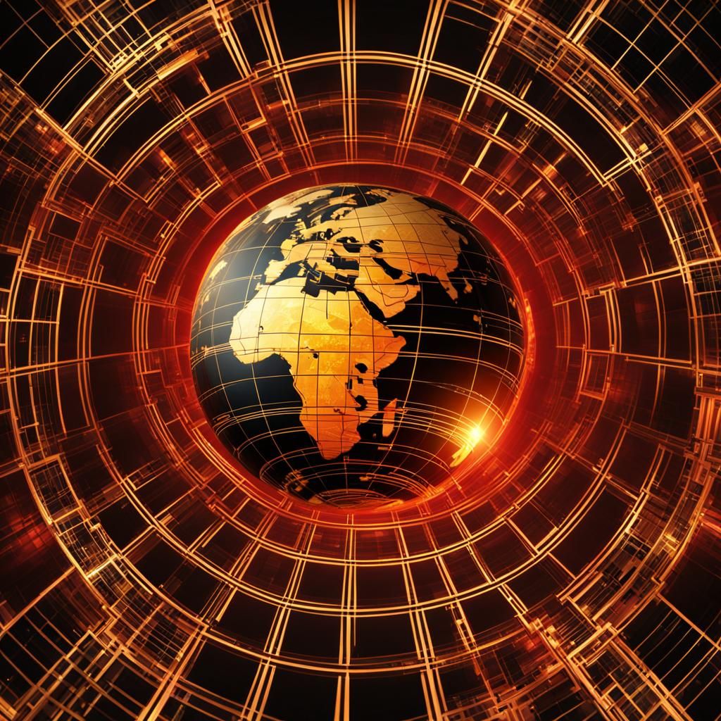 Plaid pattern World globe