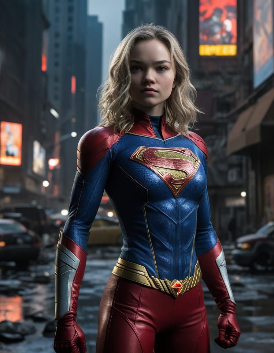 Jayden Bartels as Power Girl in Cinematic Superhero Portrait